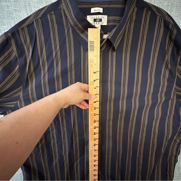 Joseph Abboud Black and Brown Casual Button Down Shirt Big and Tall 3XLT - Picture 9 of 10